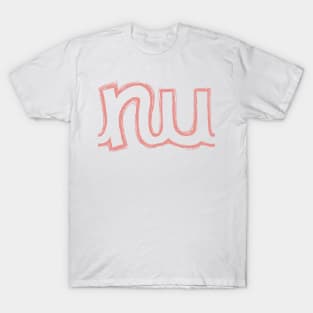 Nu Cursive Greek Letter T-Shirt